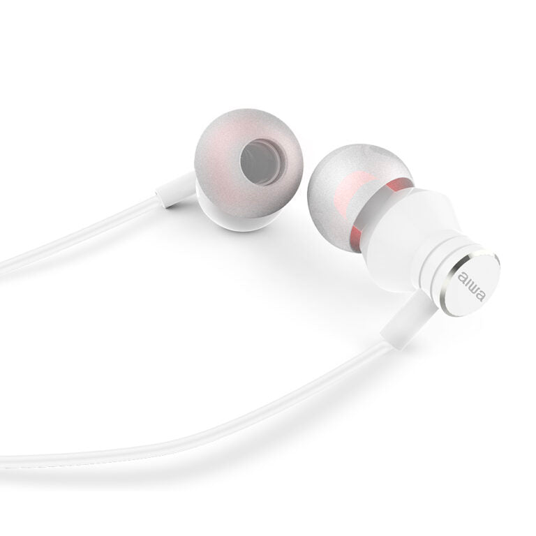 Aiwa STEREO IN-EAR HEADPHONE WITH REMOTE White