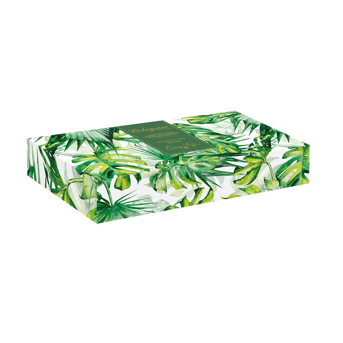 Easylife Madagascar 30X13Cm Tropical Leaf Bowl Light Green