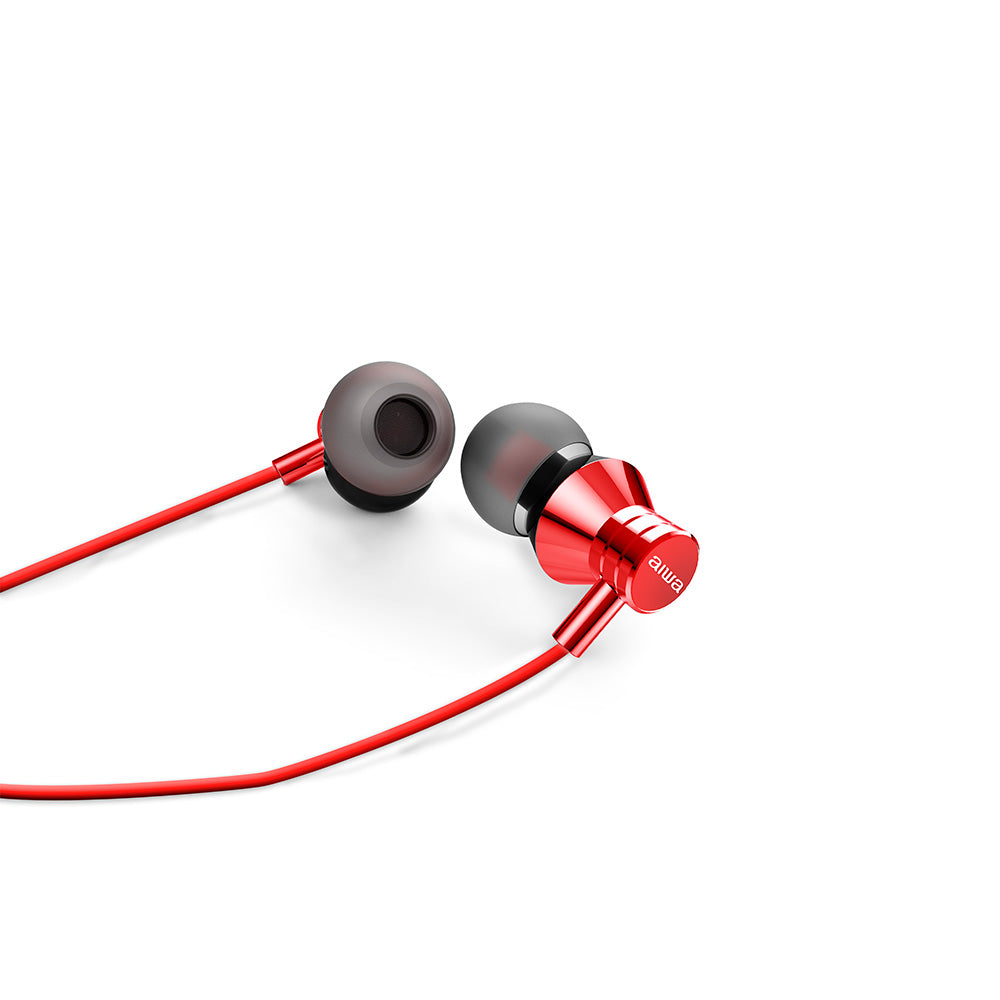 Aiwa Earphones with Microphone Type-C Red