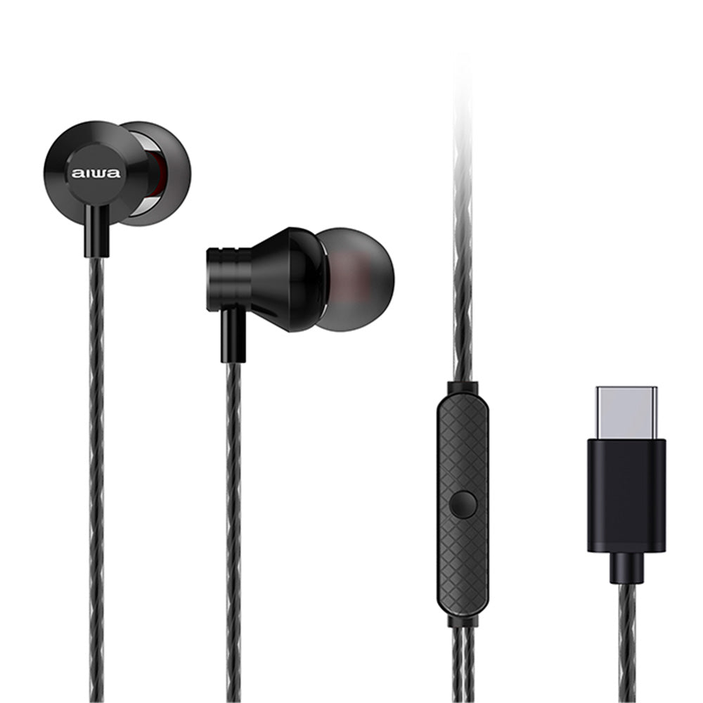 Aiwa Earphones with Microphone Type-C Black