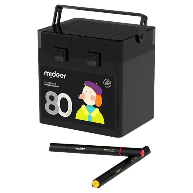 Mideer - Oily Double-Ended Marker 80Pcs