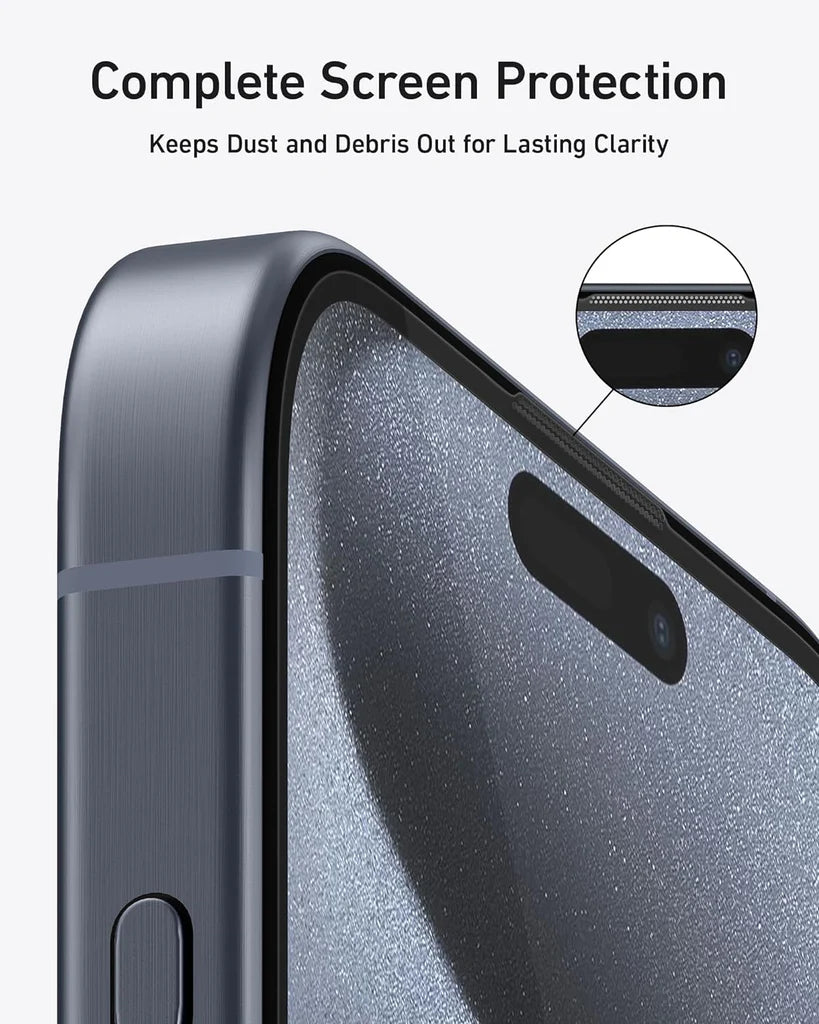 Anker Easy Fit Screen Protector Kit (HD 2-Pack,iPhone 16 Pro)