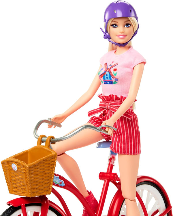 Barbie Doll With Puppy and Bike - Mattel Pet Playset for Kids