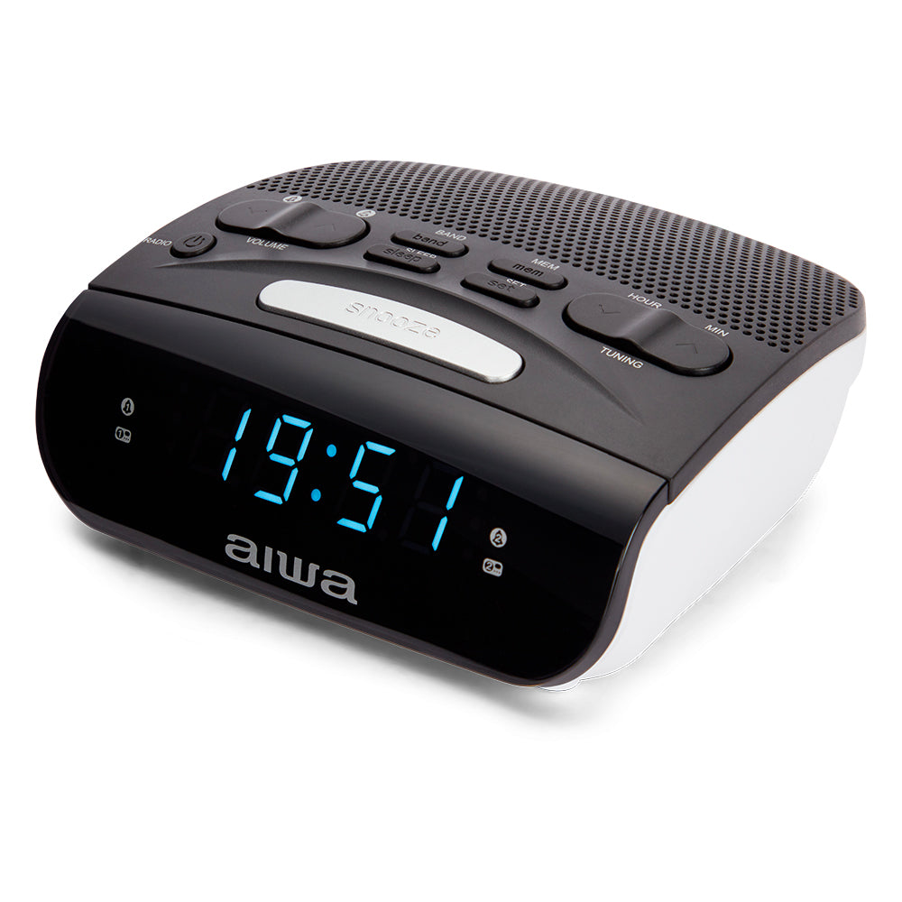 Aiwa Alarm Clock Radio Gray.