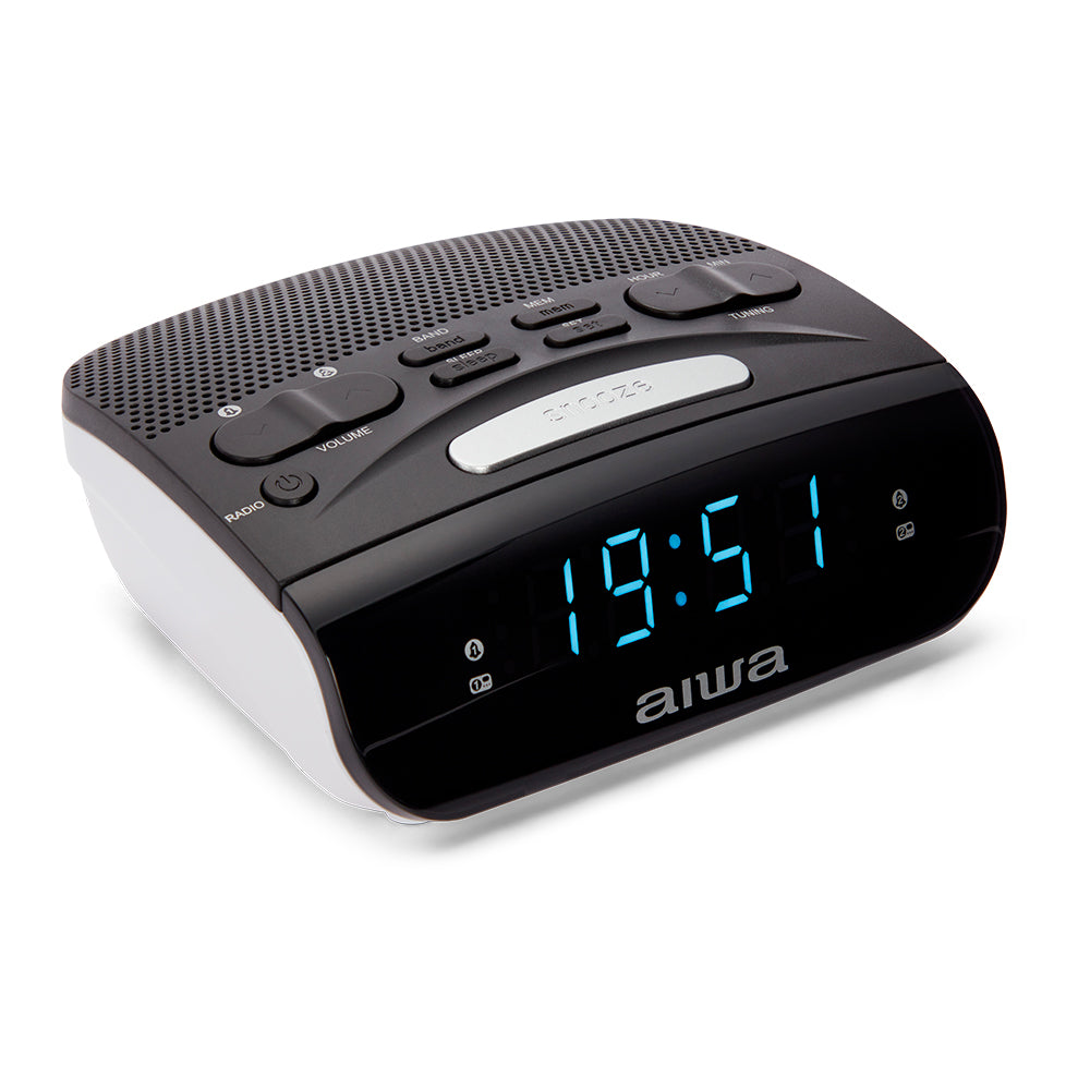 Aiwa Alarm Clock Radio Gray.