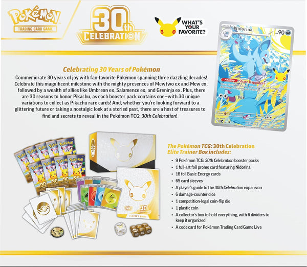 Pokemon TCG - 30Th Elite Trainer Box (10/Case)
