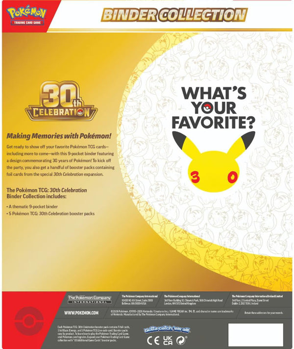 Pokemon TCG - 30Th Binder Collection (6/Case)