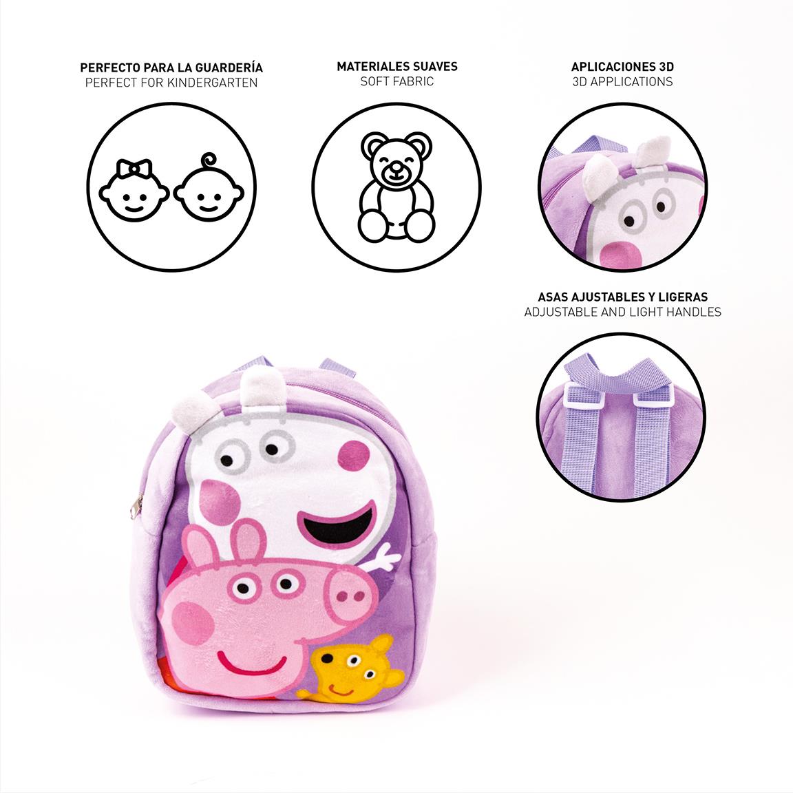 Cerda - Backpack Kindergarte Character Teddy Peppa Pig