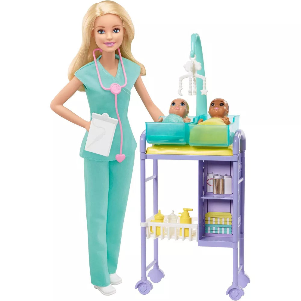 Barbie You Can Be Anything Baby Doctor Blonde Doll & Playset