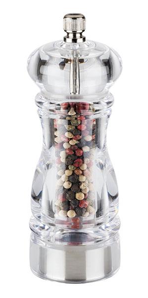 Aps Pepper Mill Acrylic H 15Cm Transparent