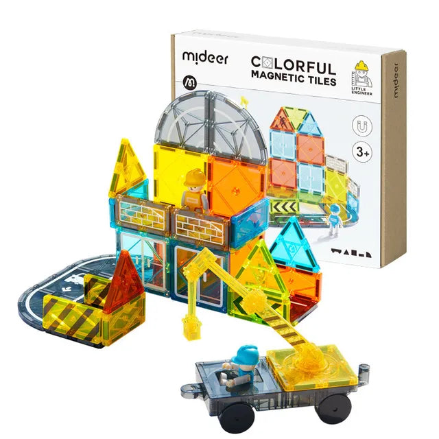 Mideer - Colorful Magnetic Tiles - Little Architect