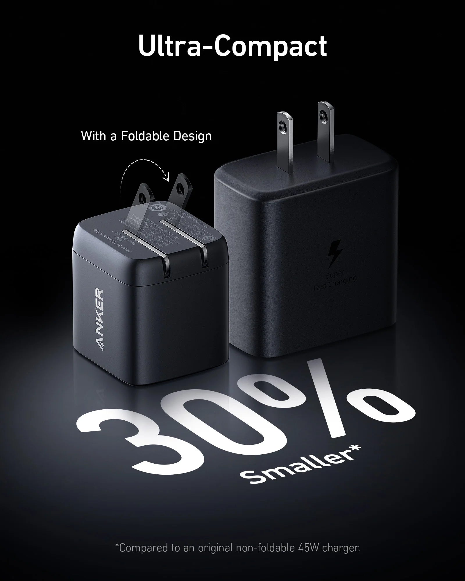 Anker 313 Charger 45W USB-C Fast Wall Charger Black