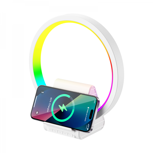 WiWU Wi-W021 2 in 1 Wireless Charging Light Speaker