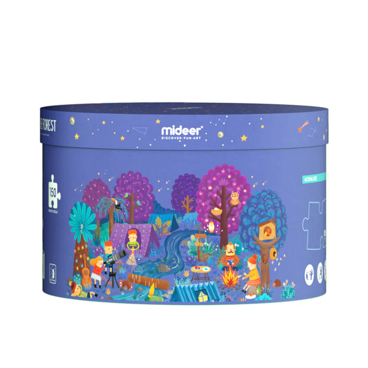 Mideer - 150P Round Puzzle -A Day In The Forest