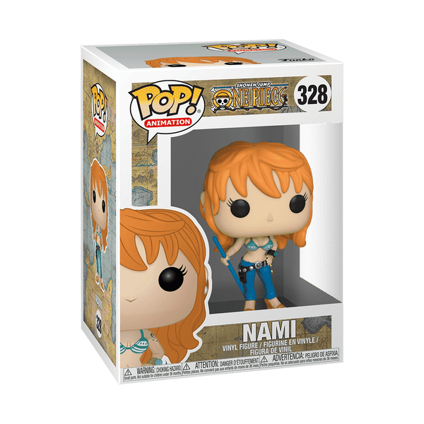 Funko Pop Animation One Piece Nami with Bo Staff #328 Vinyl Figure, 4 in