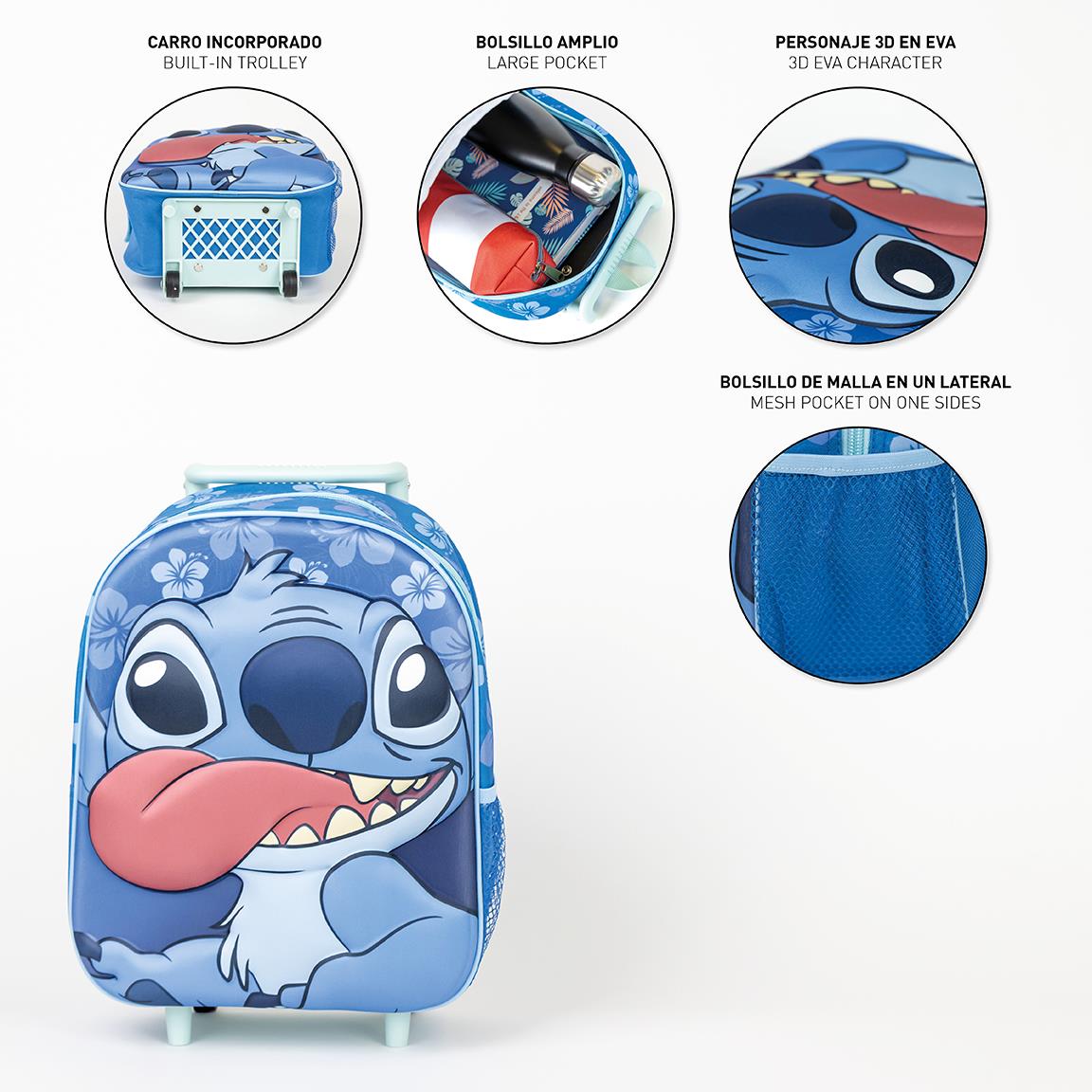 Cerda - Kids Backpack Trolley 3D Stitch