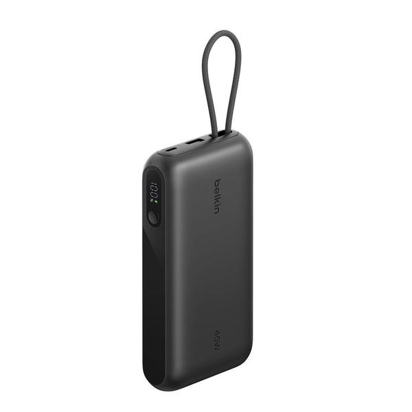 Belkin UltraCharge Power Bank 20K - Integrated Cable and Display - Black