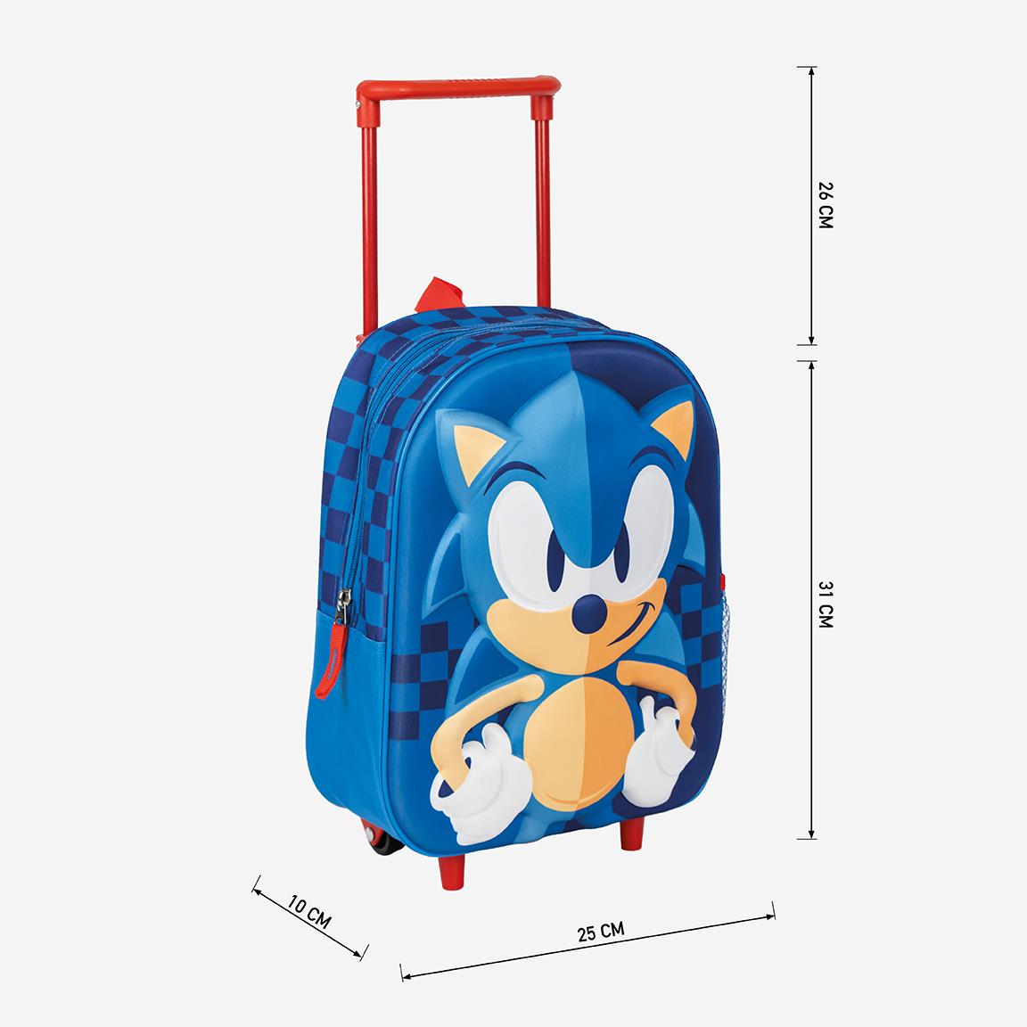 Cerda - Kids Backpack Trolley 3D Sonic