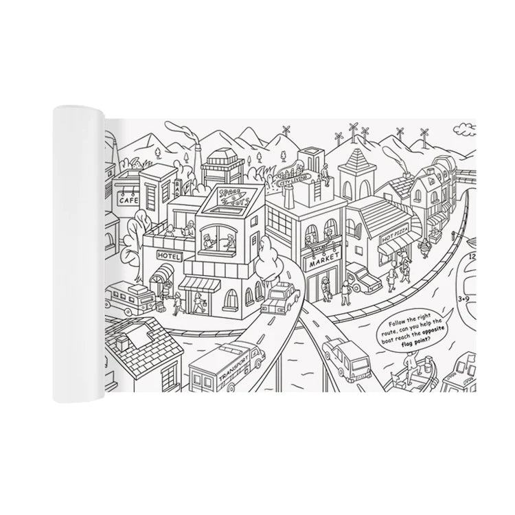 Mideer - Giant Colouring scroll: City