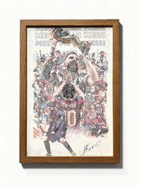 Messi Lightning Light-Up Frame, Football Wall Decor