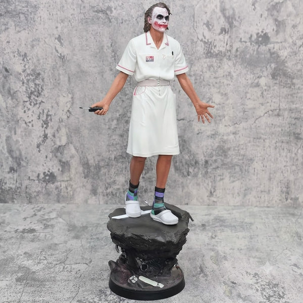 54Cm Joker Nurse Figure Heath Ledger Dc Series Collectible Scene Model Statue