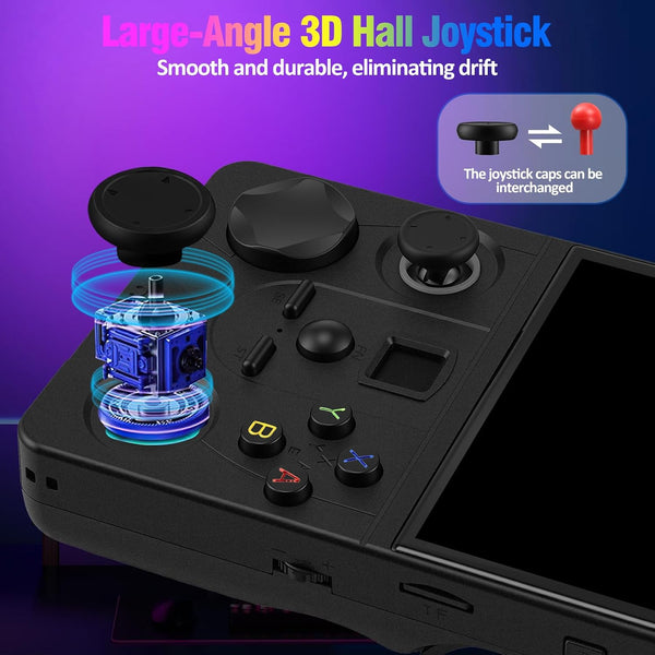 Anbernic - Retro Handheld Game Console, 3.5 Inch HD IPS Screen - Black