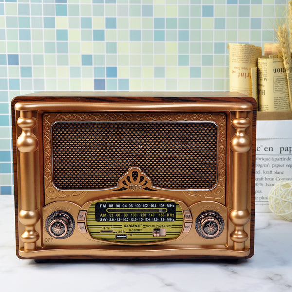 Anbernic - Raiseng Retro AM FM SW Radio 3 Band Portable Radio Rechargeable Home Audio Speaker