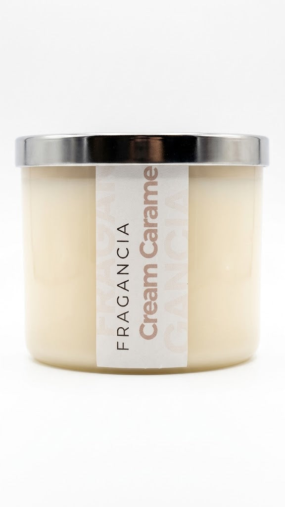 FRAGANCIA Cream Caramel Candle - 430 ml - 65 hr.