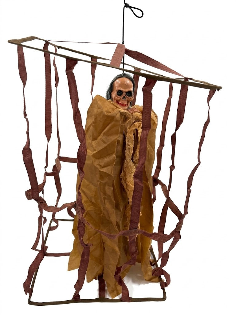 Halloween - Skeleton Figure In Brown Cage