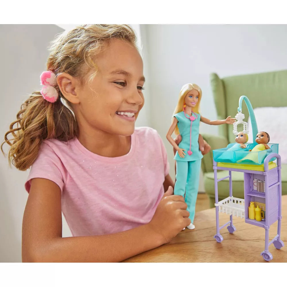 Barbie You Can Be Anything Baby Doctor Blonde Doll & Playset