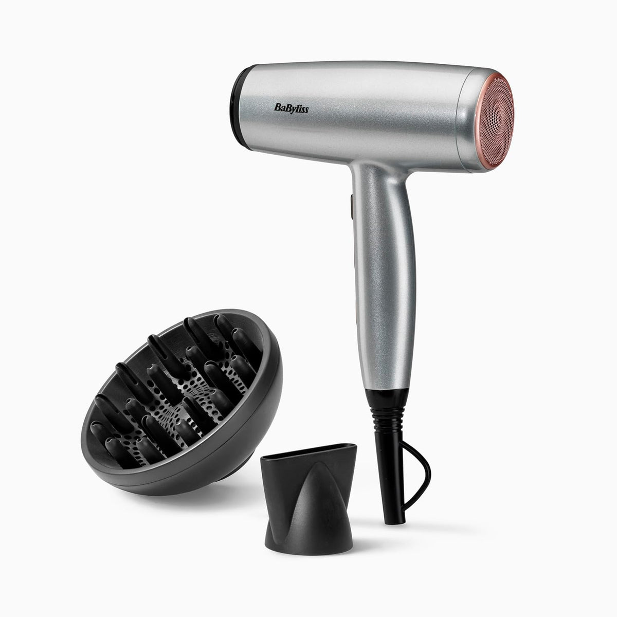 Babyliss Cosmos Lightweight Hair Dryer with Diffuser, 2000W - Grey