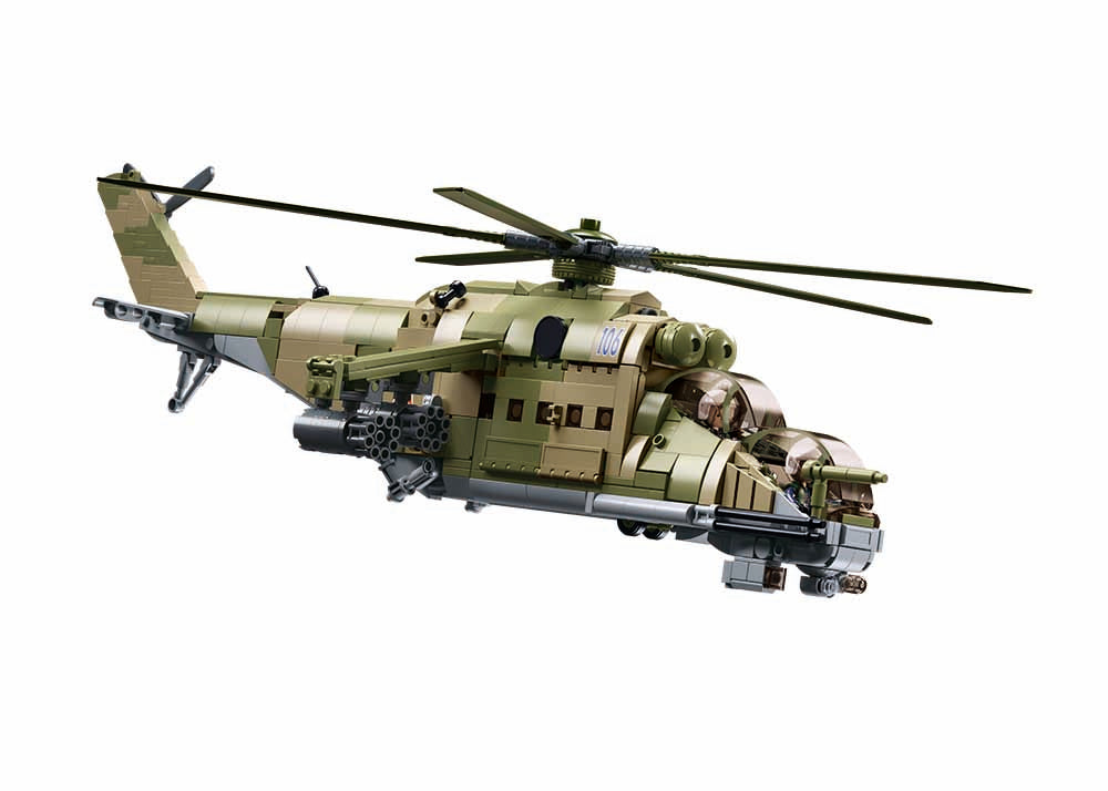 Sluban Model Bricks Mi 24S Gunship 3 In 1 1.35 893 Pcs