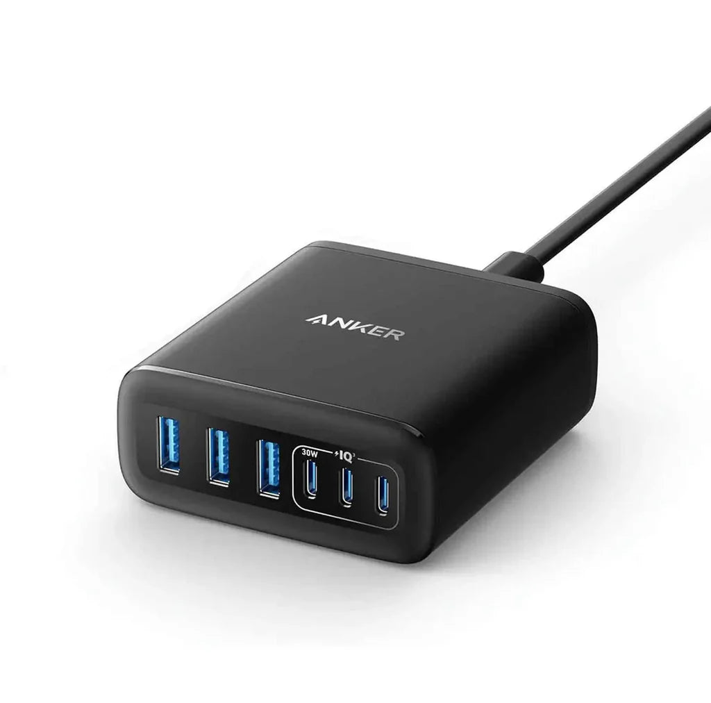 Anker Charger (112W, 6 Ports, GaN) Black