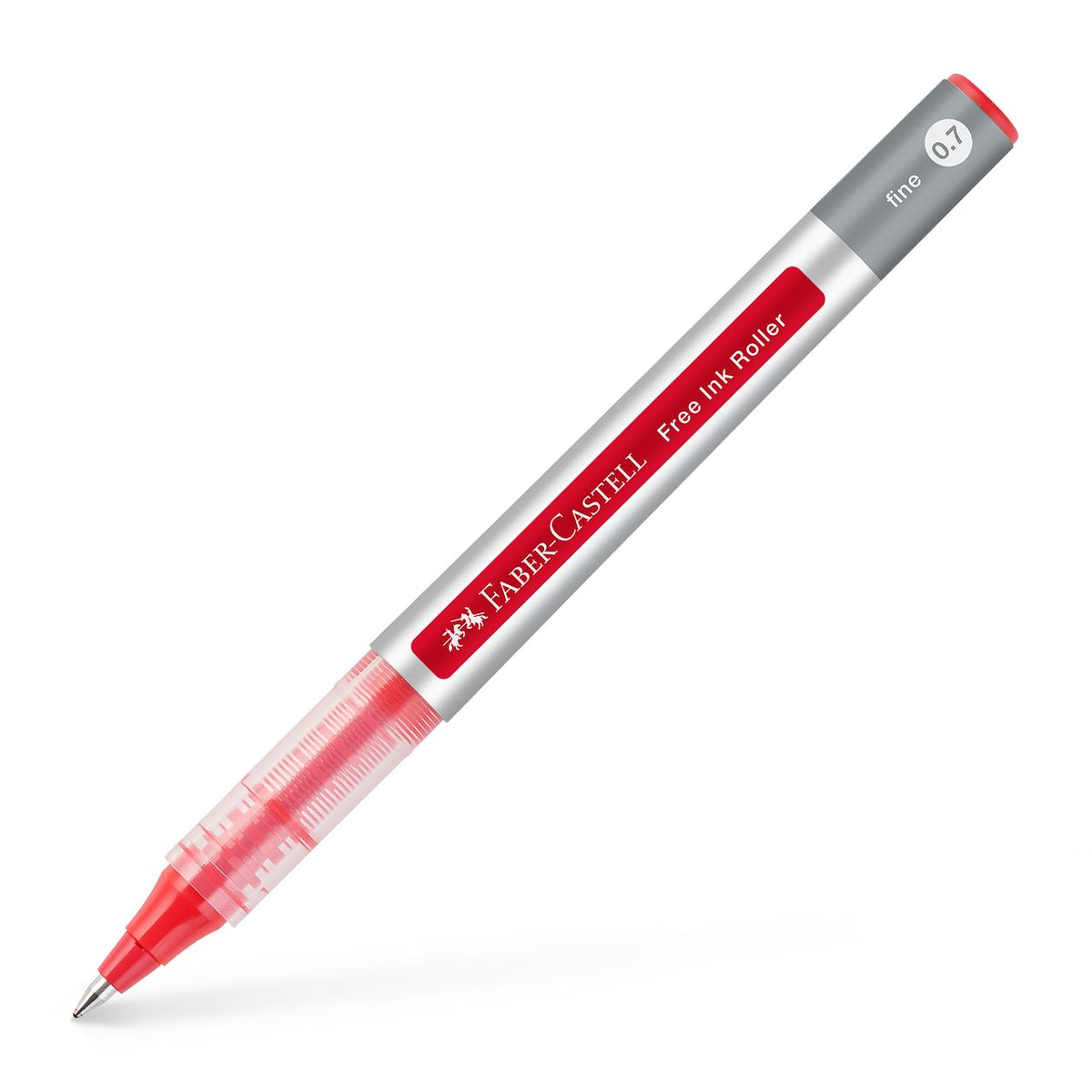 Faber-Castell Free Ink Rollerball Pen 0.7 mm, Red Ink, Box of 12