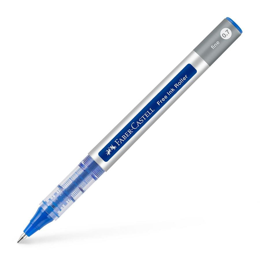 Faber-Castell Free Ink Rollerball Pen 0.7 mm, Blue Ink, Box of 12