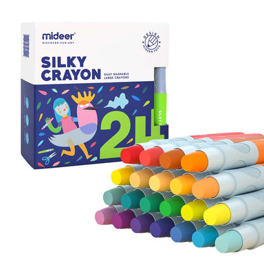 Buy Mideer Silky Washable 36 Color Non-Toxic Jumbo Artistic Designer Crayons  For Kids