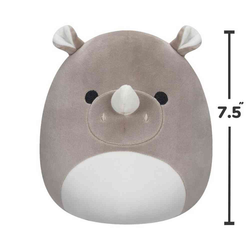 Sqk - Little Plush 7.5 Inch (Irving - Grey Rhino)