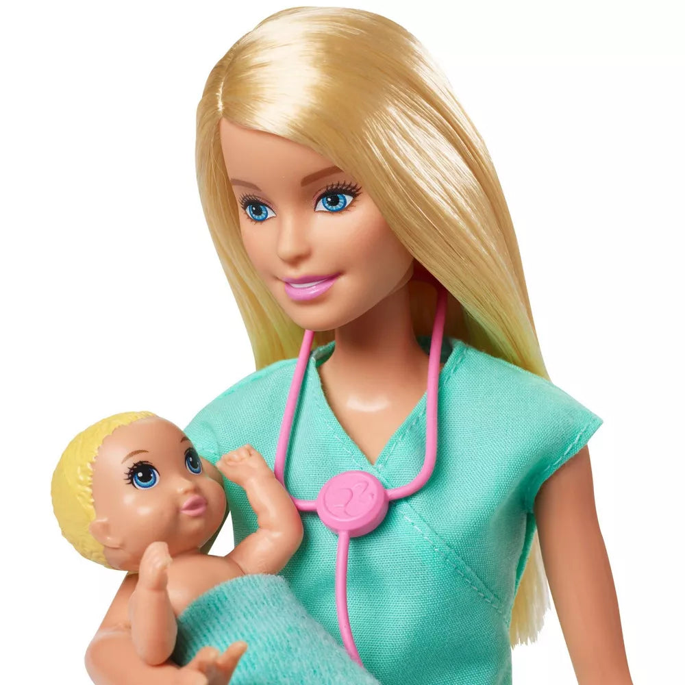 Barbie You Can Be Anything Baby Doctor Blonde Doll & Playset