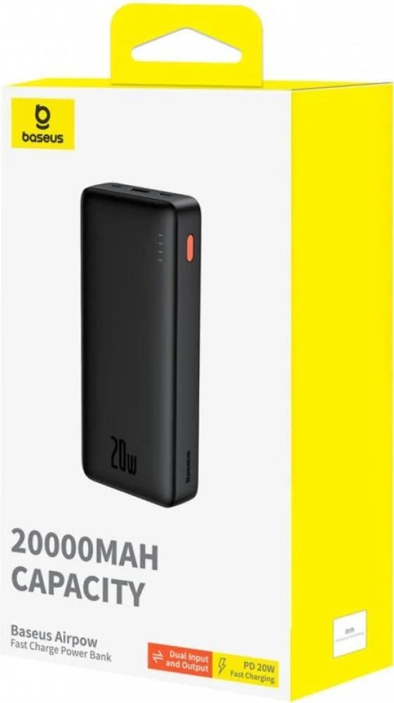 Baseus Airpow Fast Charge Power Bank 20000mAh 20W Black