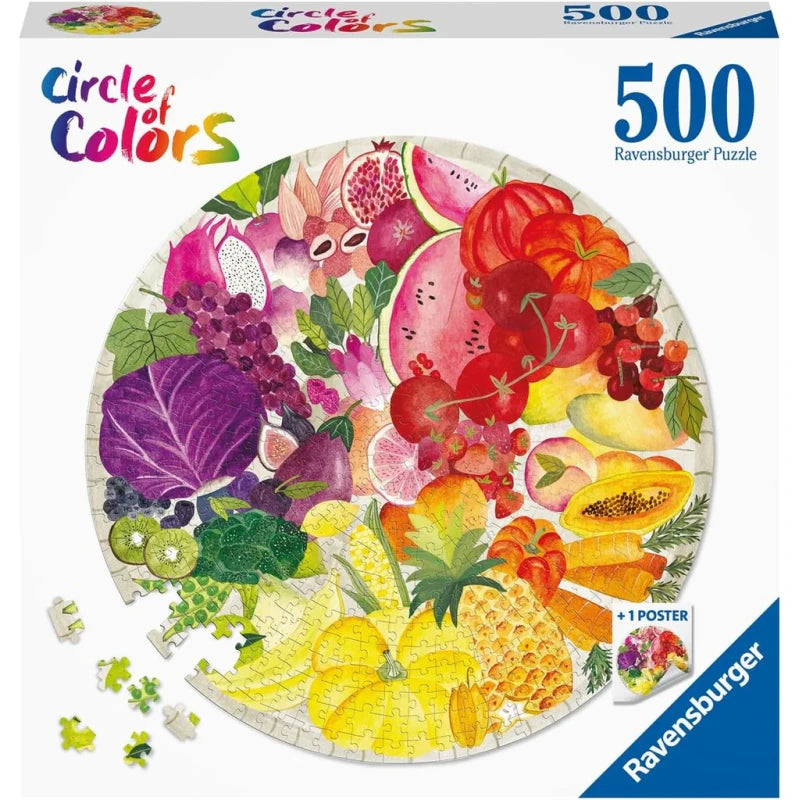 Ravensburger - Circle of Colors - Fruits and Vegetables Puzzle 500 Pcs