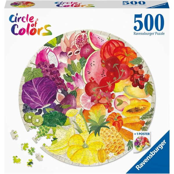 Ravensburger - Circle of Colors - Fruits and Vegetables Puzzle 500 Pcs