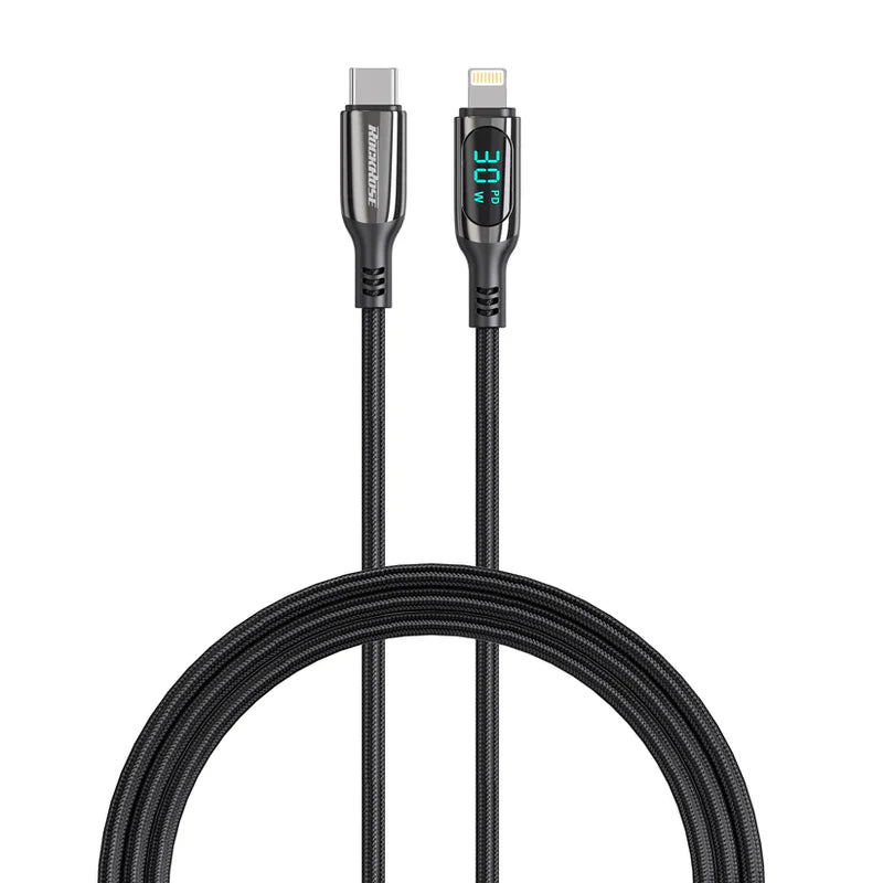 RockRose Hercules 1.2m USB-C to Lightning Cable - 30W PD Fast