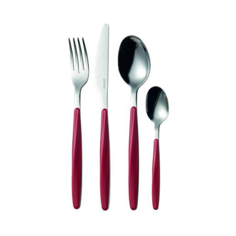 Guzzini My Fusion Cutlery Set Of 24 Pieces Red