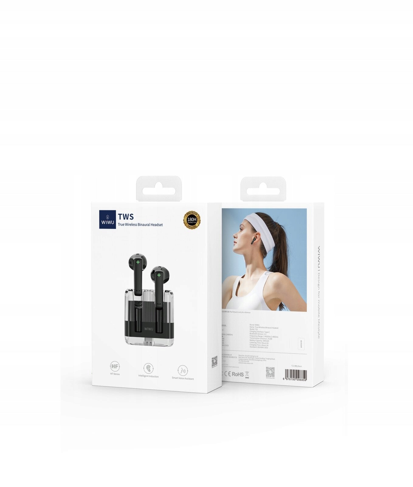 Wiwu earbud Charging time 2 hours phone call Black