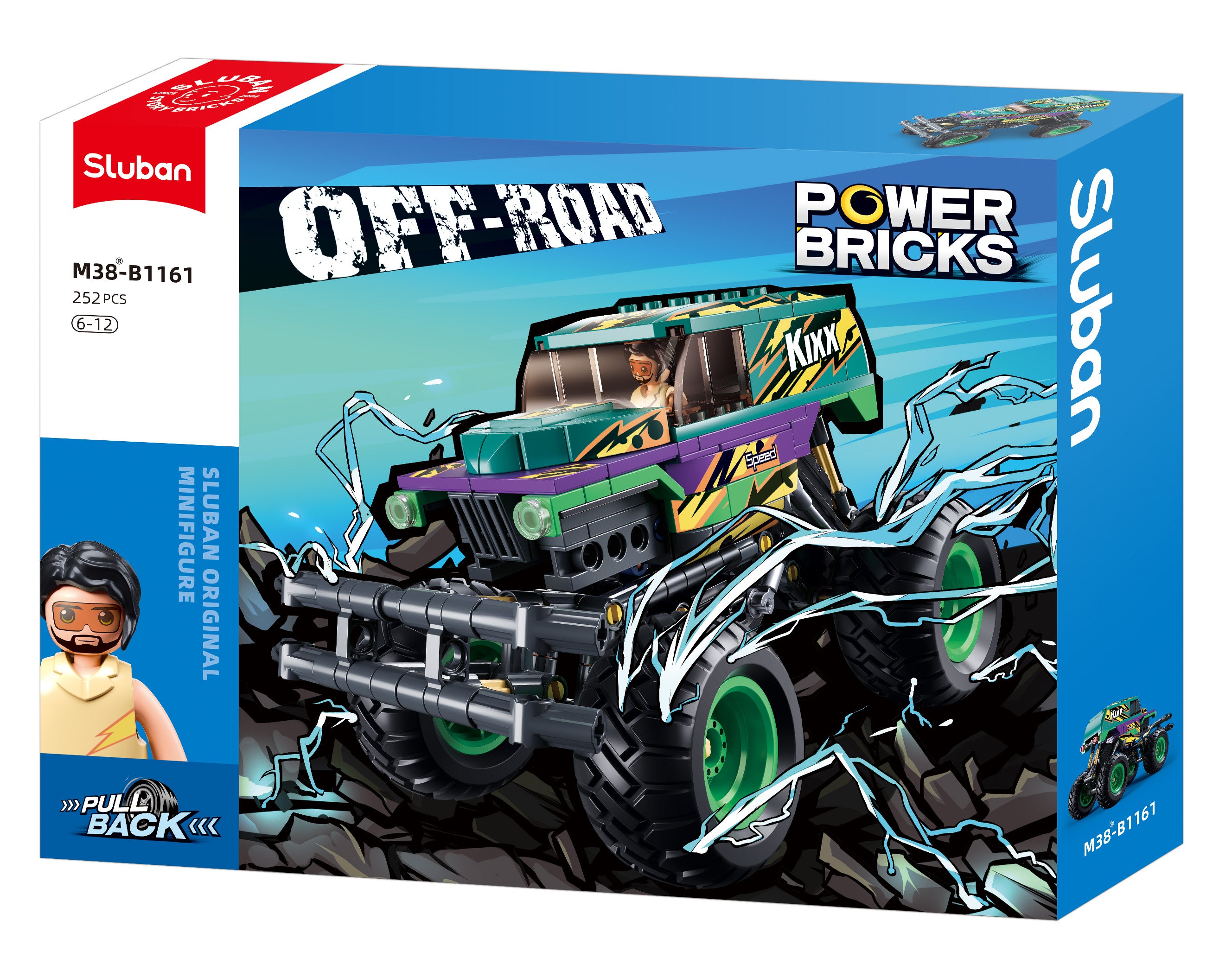 Sluban Powerbricks Off Road Vehicle Pull Back 252 Pcs