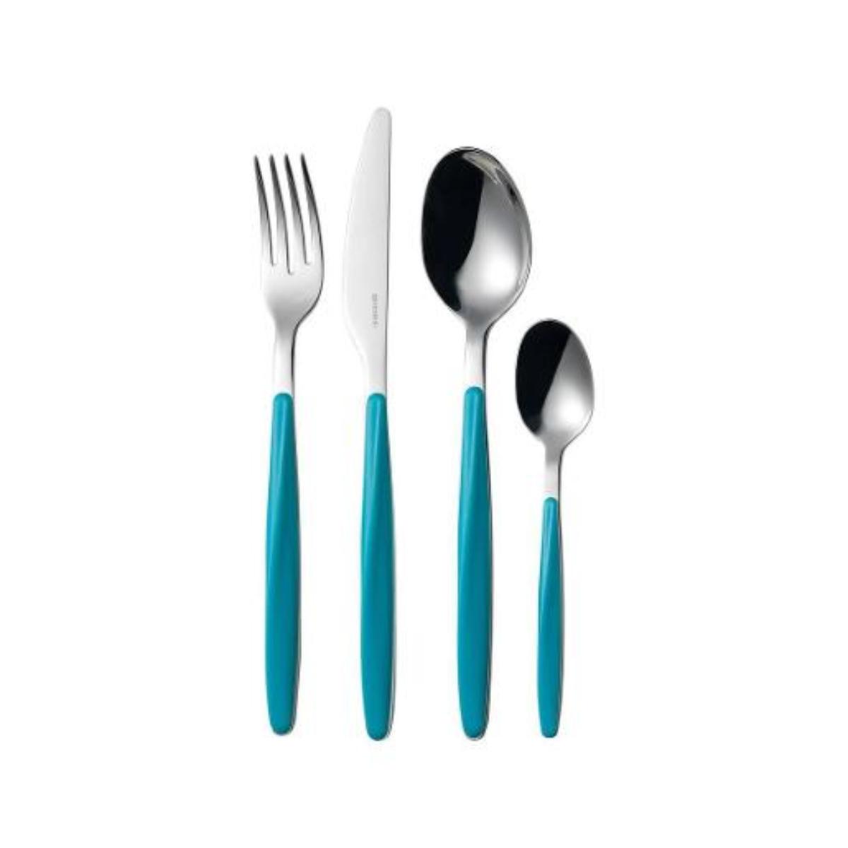 Guzzini My Fusion Cutlery Set Of 24 Pieces Blue