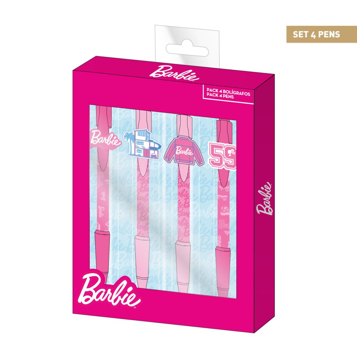 Cerda - Pen Pack X4 Barbie