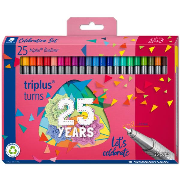 Staedtler Triplus Fineliner Pen Set, 20-Colors 