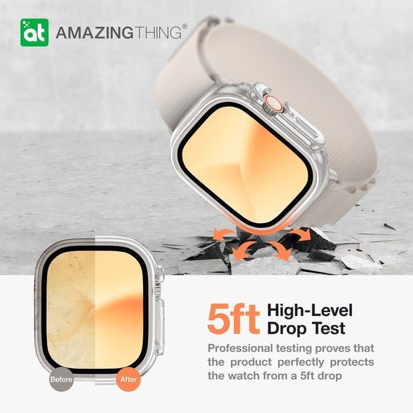 Amazingthing Minimal Apple Watch Ultra 49mm Clear - Drop Proof Case