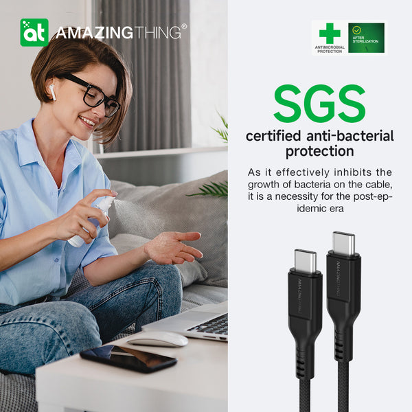 Amazingthing Thunder Pro Usb-C To Usb-C 5.0A 140W 1.8M Cable - Black